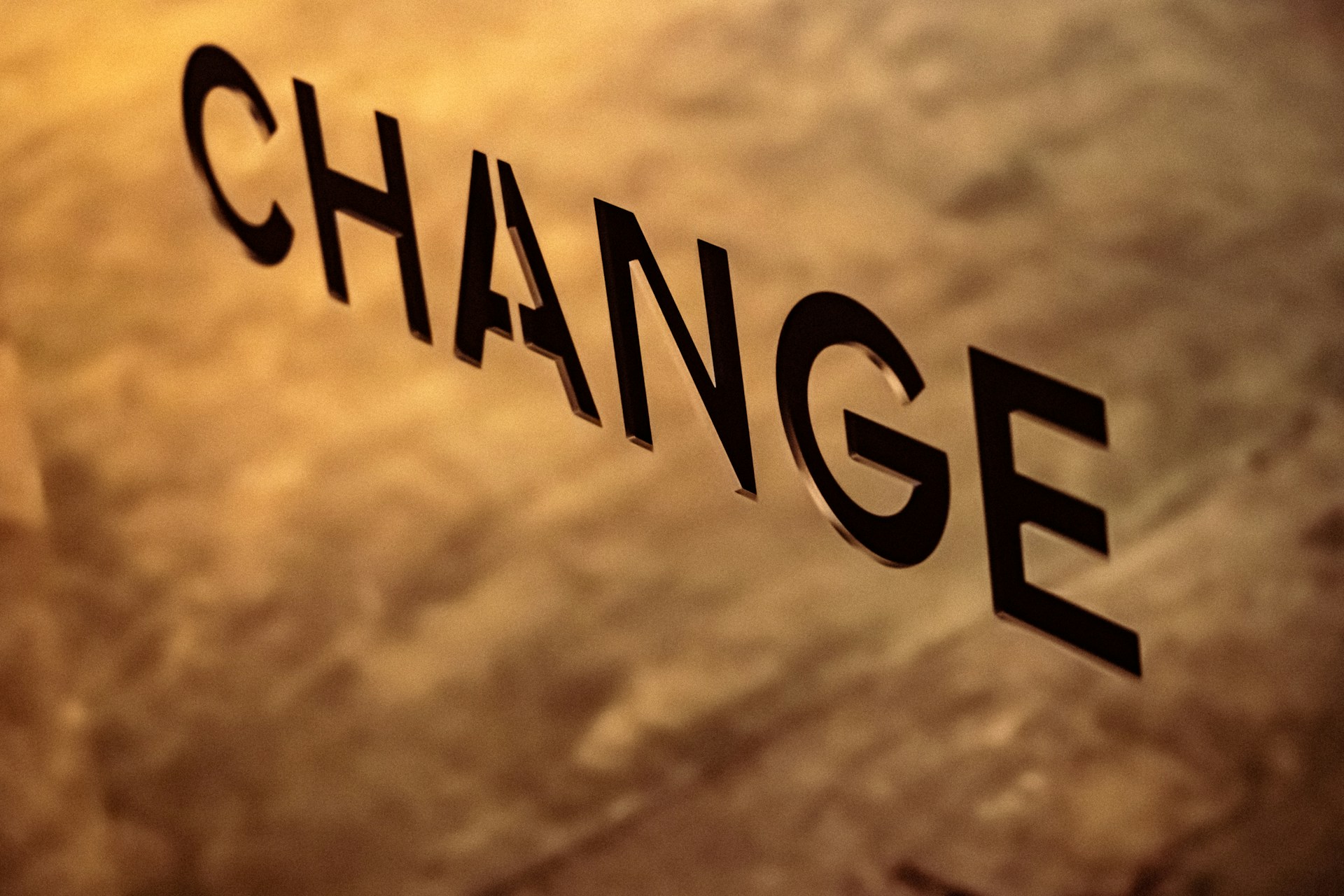 Photo mit den Buchstaben “CHANGE”